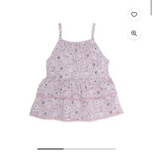 Girls juniors Plus size XL (14-16) tiered floral linen smock tank